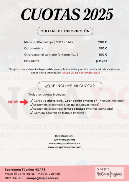 Cuotas registro Noaps 2025